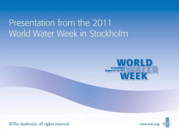 the water energy security nexus