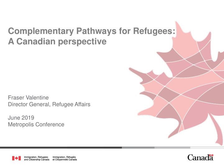 complementary pathways for refugees a canadian perspective