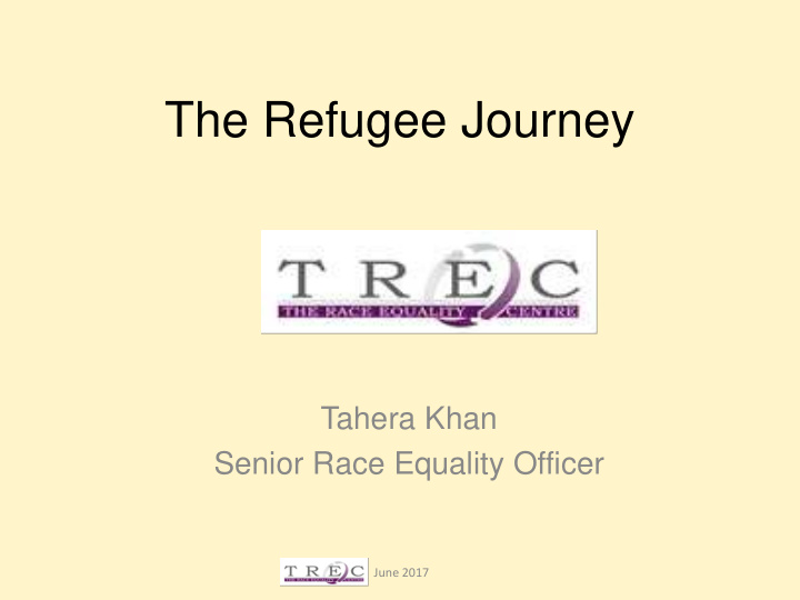 the refugee journey