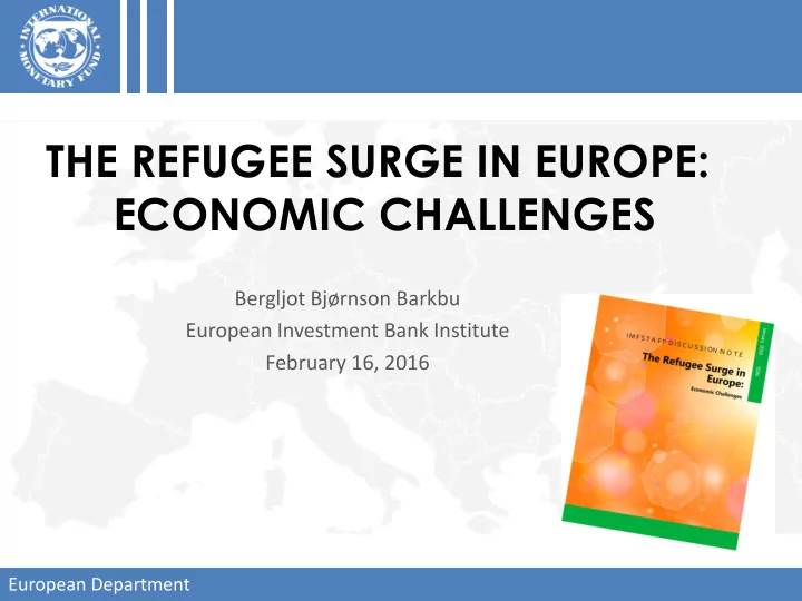 the refugee surge in europe economic challenges