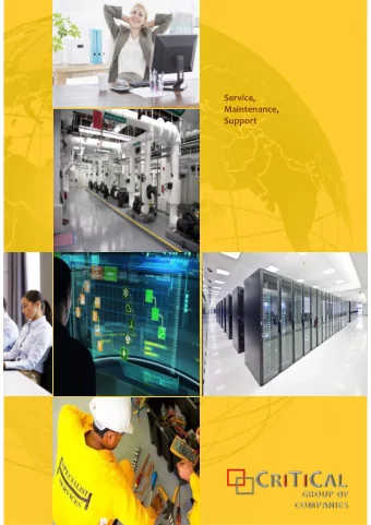 Service,  Maintenance,  Support  About CRITICAL  Was founded in 2011, the activities are in