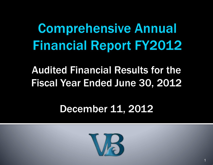 audited financial results for the fiscal year ended june