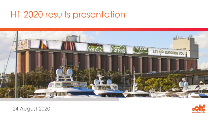 h1 2020 results presentation