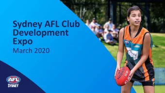 Sydney AFL Club  Development  Expo  March 2020  So you have been  elected Treasurer   Now what ?
