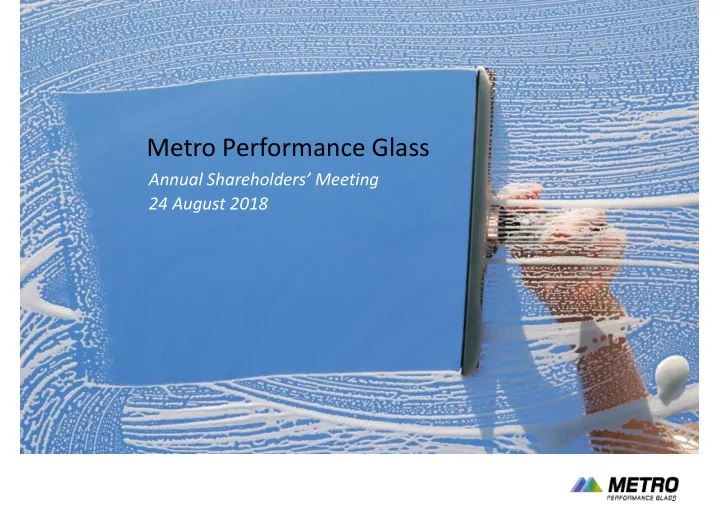 metro performance glass