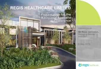 5 May 2016  1   CONTENTS  01  2   Business overview and update  02  8   Growth