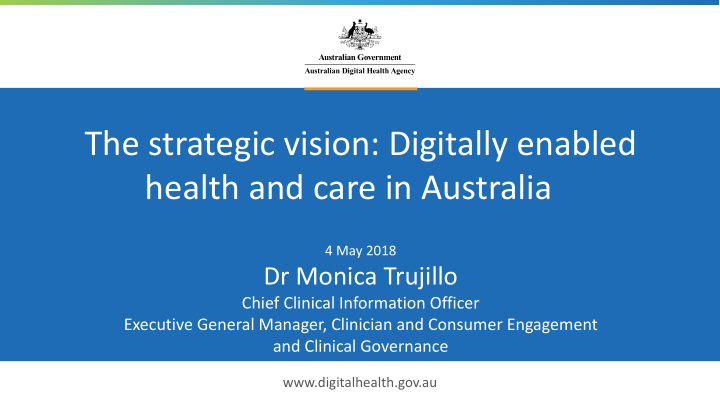 the strategic vision digitally enabled health and care in