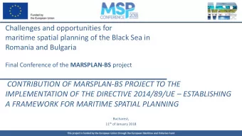 CONTRIBUTION OF MARSPLAN-BS PROJECT TO THE IMPLEMENTATION OF THE DIRECTIVE 2014/89/UE