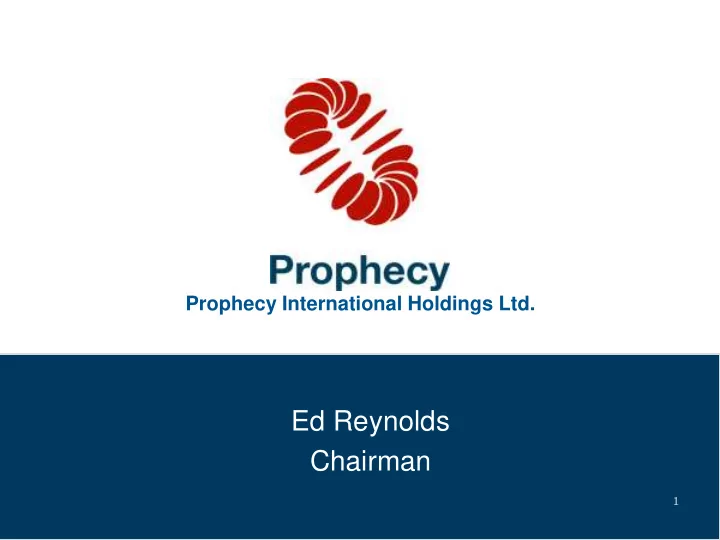 ed reynolds chairman