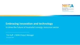 Embracing innovation and technology  to drive the future of Australias energy resources sector