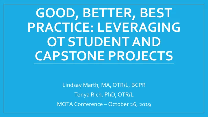 good better best practice leveraging