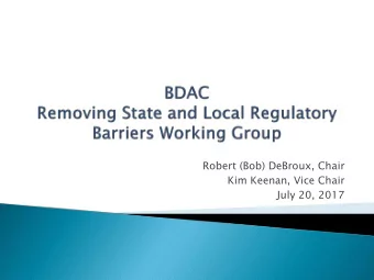 Robert (Bob) DeBroux, Chair  Kim Keenan, Vice Chair  July 20, 2017  Ident  ntify p  patte