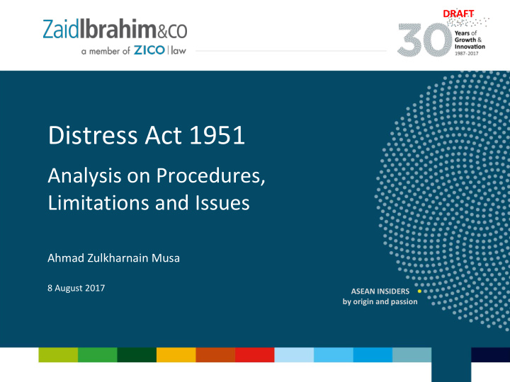 distress act 1951