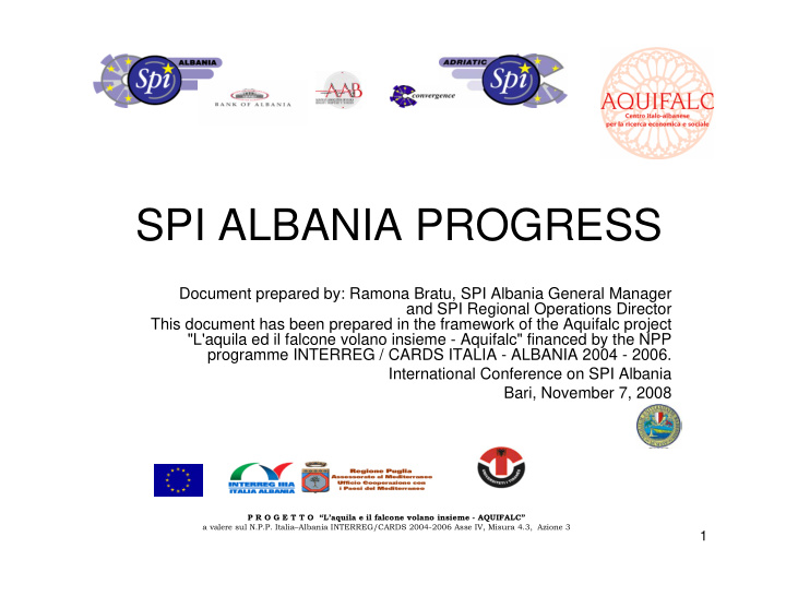 spi albania progress