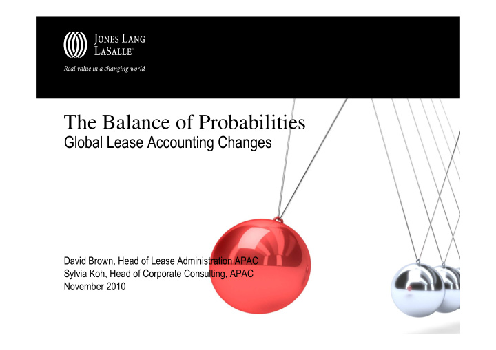 the balance of probabilities