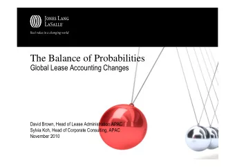 The Balance of Probabilities