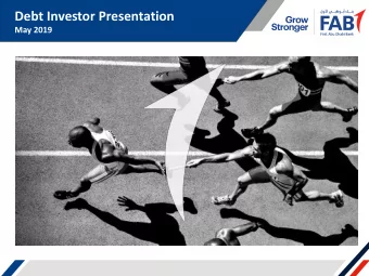 Debt Investor Presentation  May 2019  Strictly private and confidential  Disclaimer  Comparative