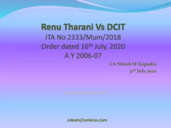 31 st July 2020  nilesh@nmkca.com  Meaning of Trust  A trust is a relationship in which :