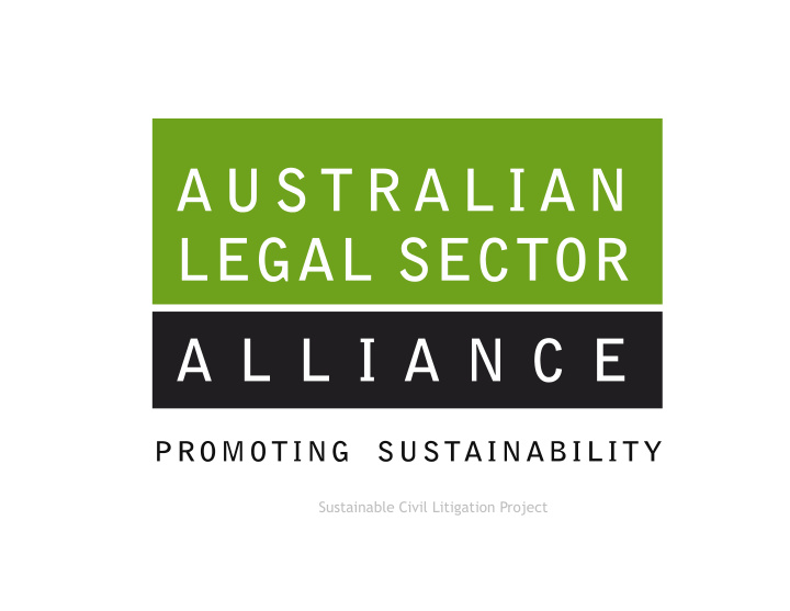sustainable civil litigation project