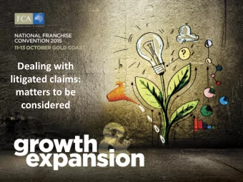 matters to be  considered  Dealing with litigated claims: matters to be considered Joshua Henderson