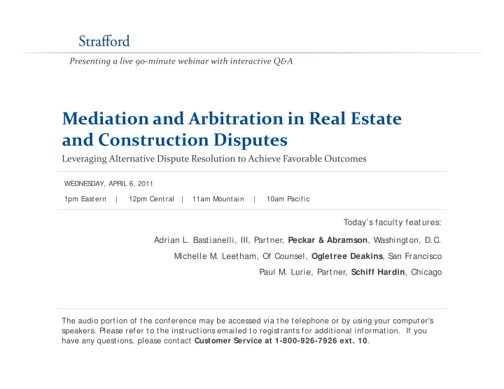 mediation and arbitration in real estate mediation and