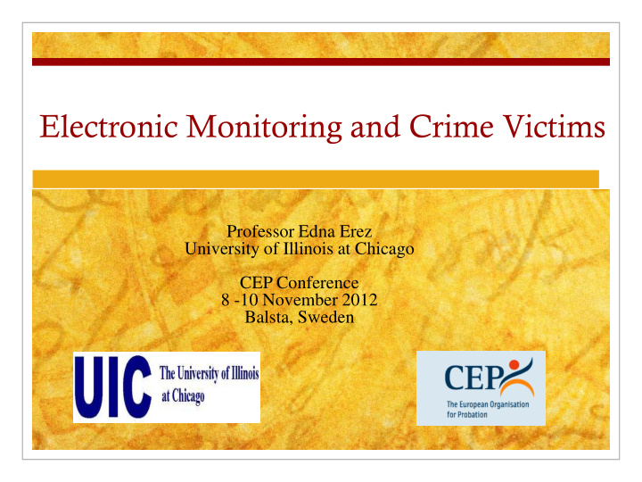 electronic monitoring and crime victims