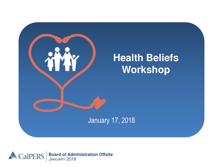 health beliefs workshop