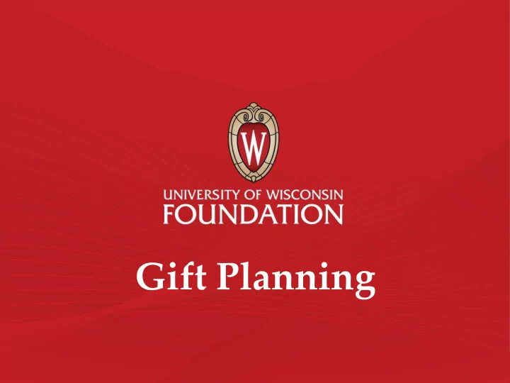 gift planning types of giving