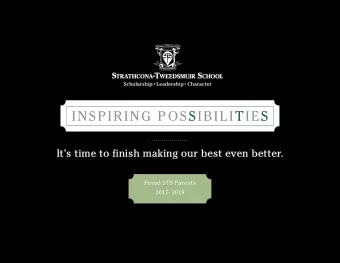 INSPIRING POSSIBILITIES  Its time to finish making our best even better.  Proud STS Parents