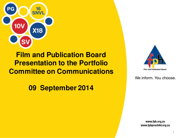 film and publication board presentation to the portfolio