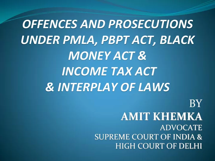 under pmla pbpt act black