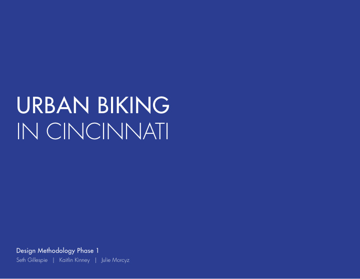 urban biking in cincinnati