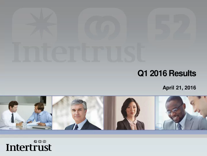 q1 2016 results