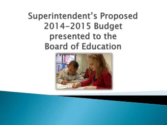 Budget keeps all current levels of:  Staff  Instructional services for students