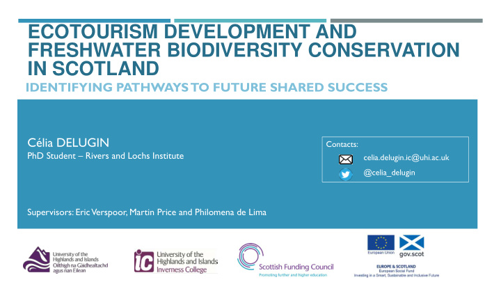 ecotourism development and freshwater biodiversity