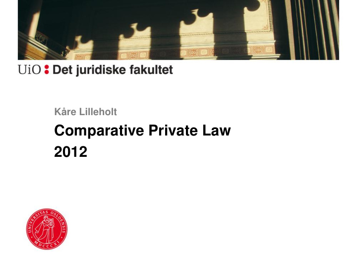 comparative private law