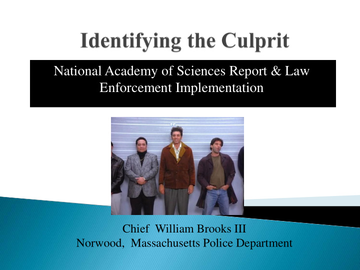 national academy of sciences report law enforcement