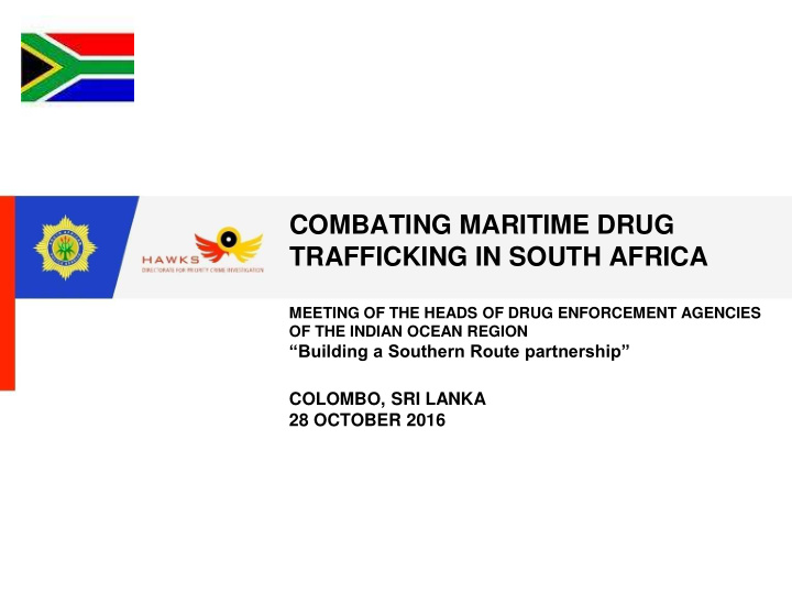 combating maritime drug trafficking in south africa
