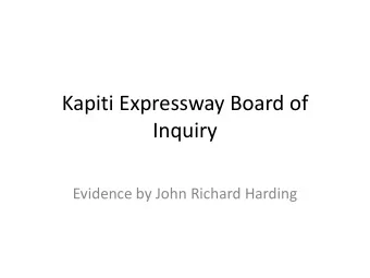Inquiry  Evidence by John Richard Harding