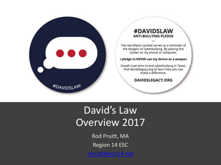 david s law overview 2017