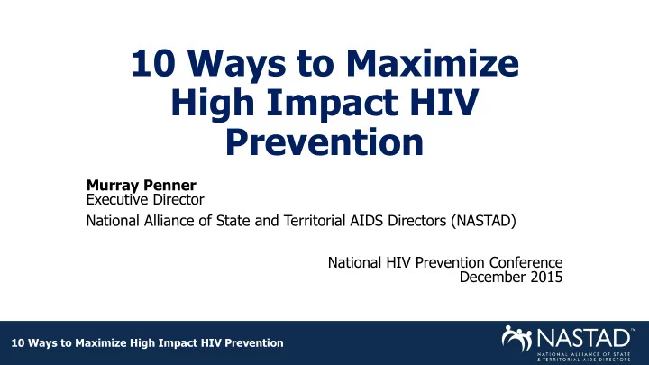 high impact hiv