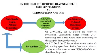 SMT. SUNITA GUPTA  VS  UNION OF INDIA AND ORS.  Smt. Sunita  Sh. Nitin Jain  Rs 2,99,000/-  in