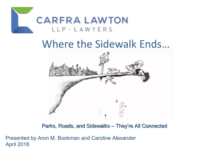 where the sidewalk ends