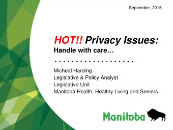 HOT!! Privacy Issues:  Handle with care  . . . . . . . . . . . . . . . . . . .  Micheal Harding