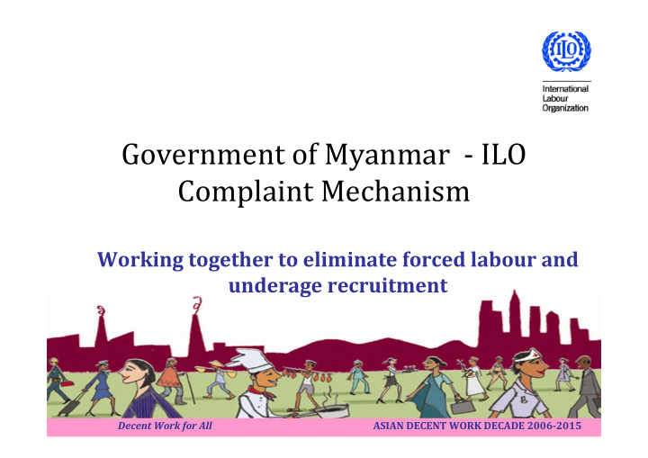 government of myanmar ilo complaint mechanism