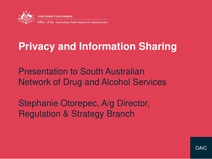 privacy and information sharing