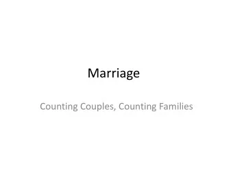 Marriage  Counting Couples, Counting Families  Marital Status Question  American Community