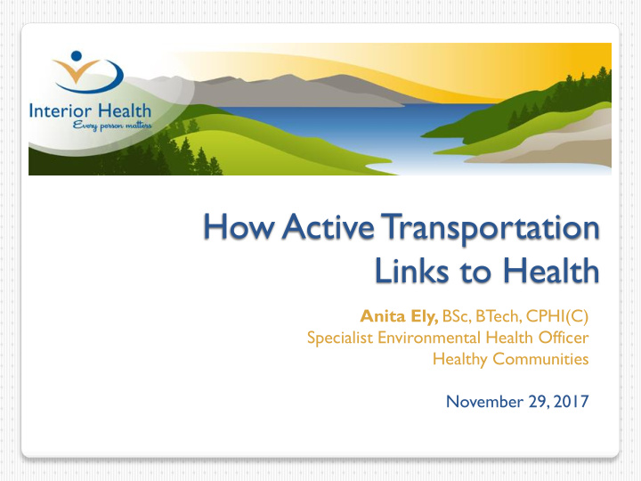 how active transportation