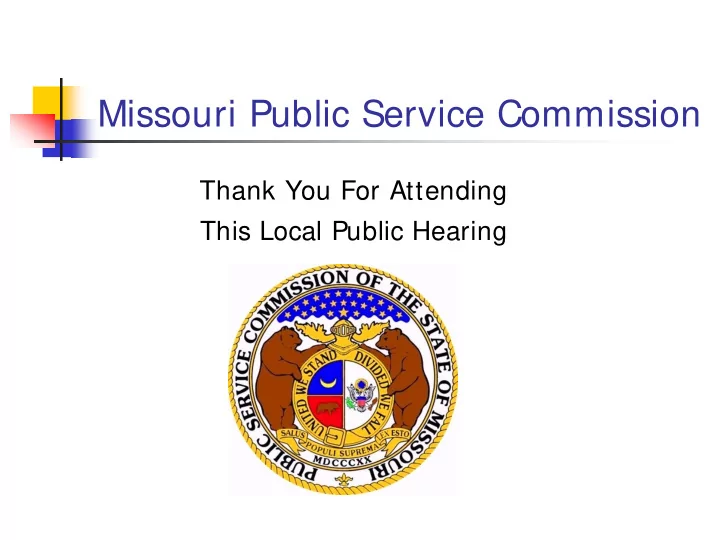 missouri public service commission