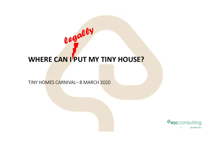 where can i put my tiny house